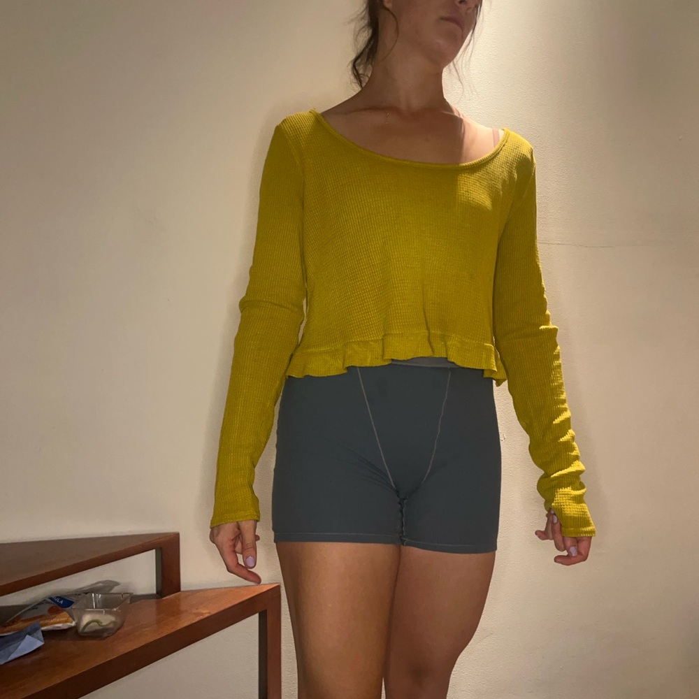 free people waffle top